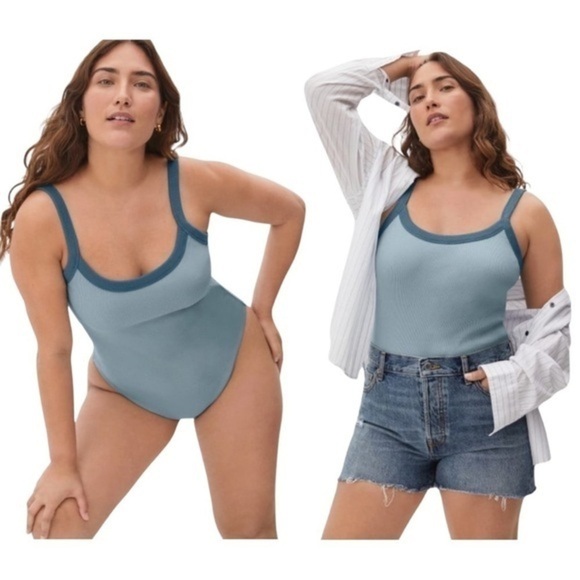 Everlane the ringer tank bodysuit large NWT - Picture 1 of 8